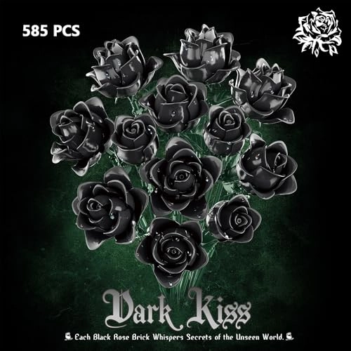 Dark Rose Building Blocks Flower Set - 585 pcs