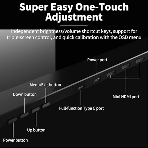 v2f8-889233 Laptop Screen Extender - 15.6 Inch 1080P FHD Type-C/HDMI/USB-C