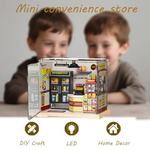 Super Creator Mini Series Convenience Store - DIY Plastic Miniature Kits Mini Model House
