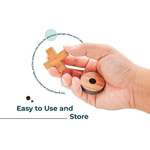 Tic Tac Toe - Wooden Brown