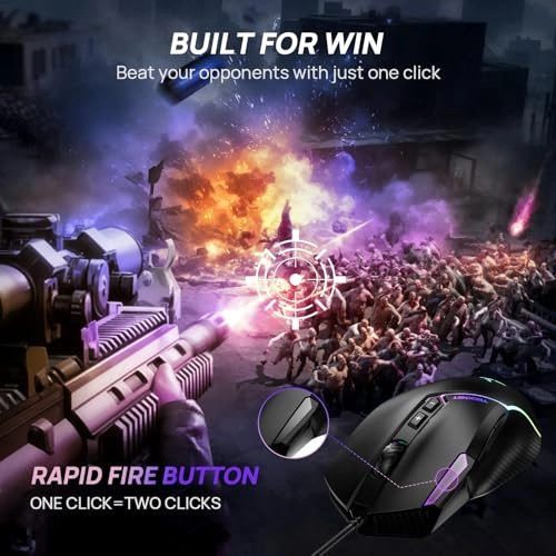 Ergonomic Gaming Mouse - Wired