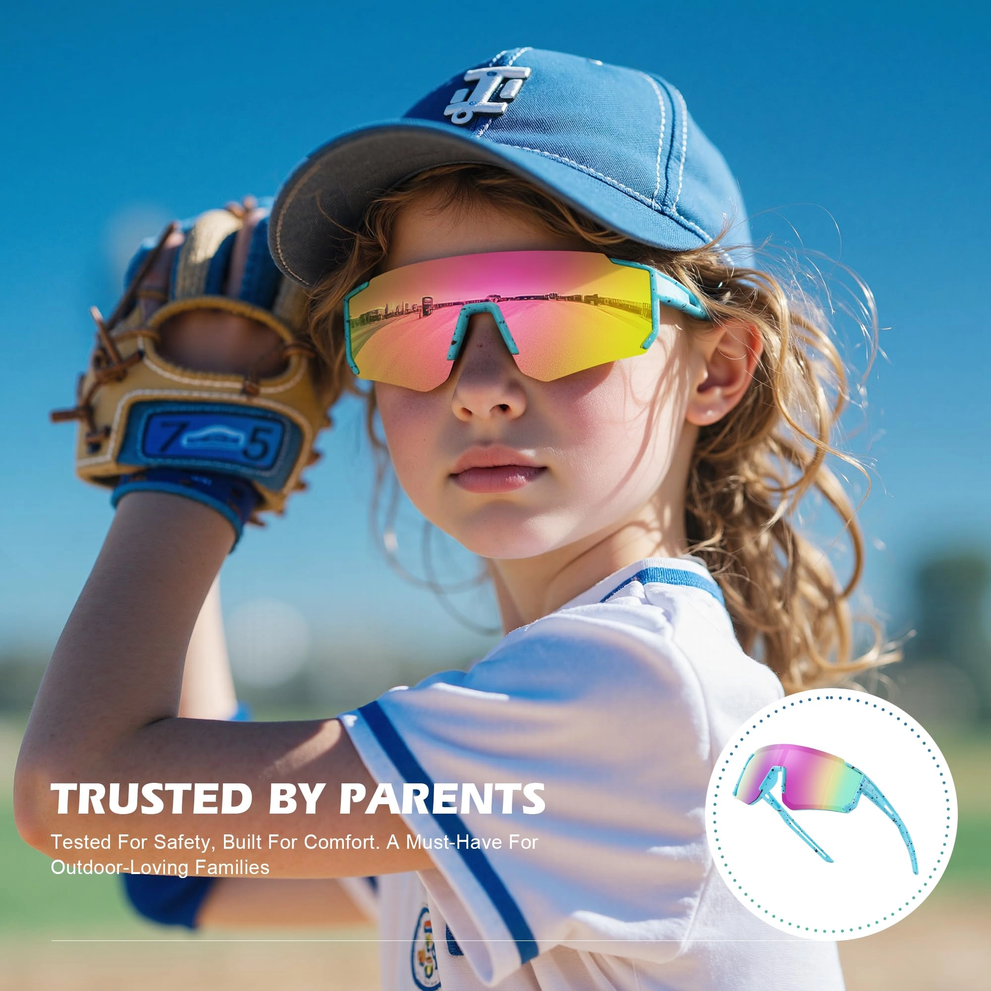 Kids Baseball Sunglasses - Multicolor Gift Set