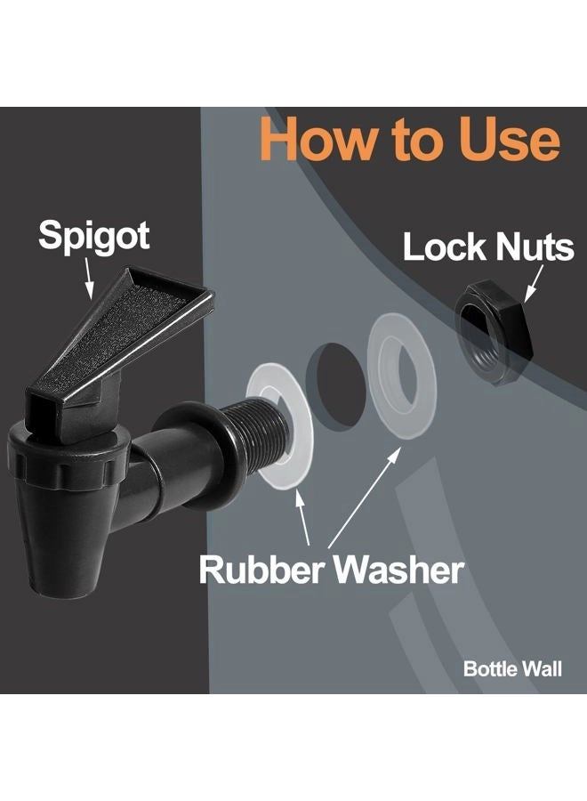 Replacement Cooler Faucet - 2pcs Black