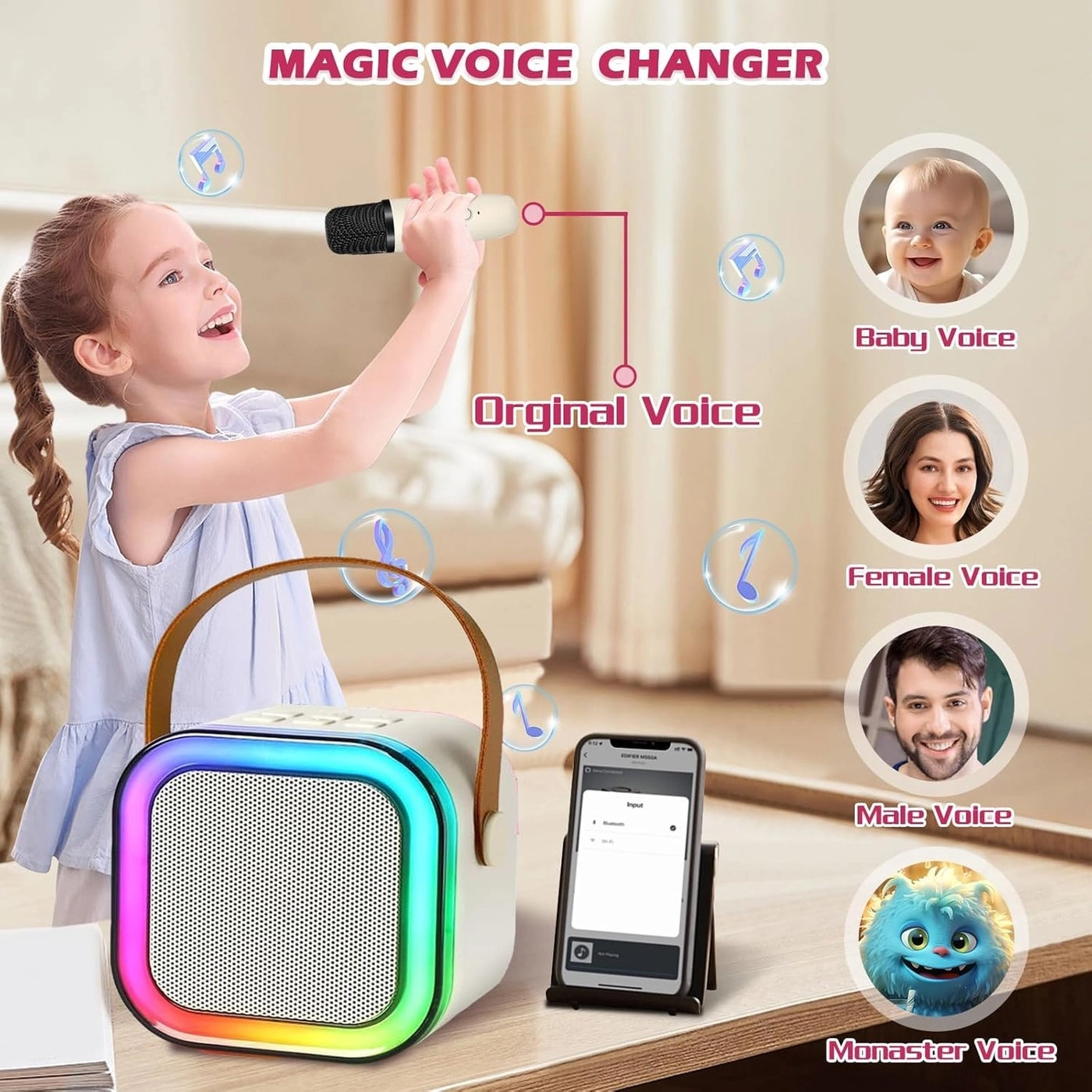 Karaoke Machine - 2 Wireless Microphone