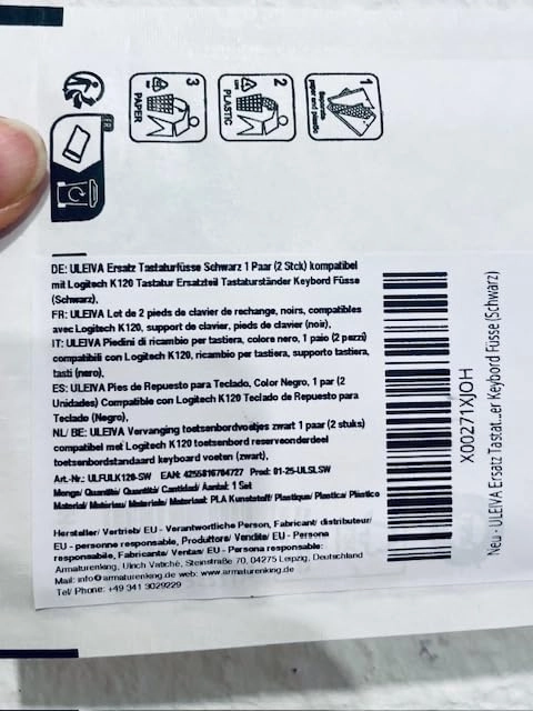 Replacement Keyboard Feet - Plugging