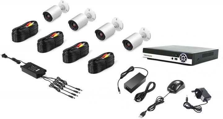 4 Channel DVR + 1080P Bullet Security Camera + 1TB Hard Disk