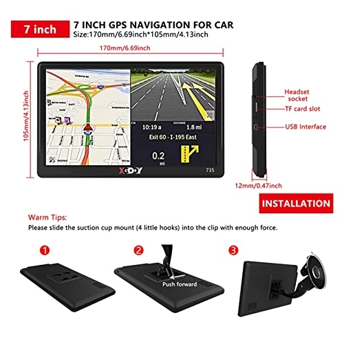 735 GPS Navigator for Trucks - 7 inch 256MB+8GB
