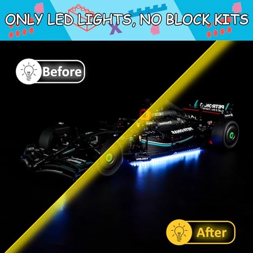 LED Light Kit for Lego Mercedes-AMG F1 W14 E Performance Set (42171) - White 5 Volts