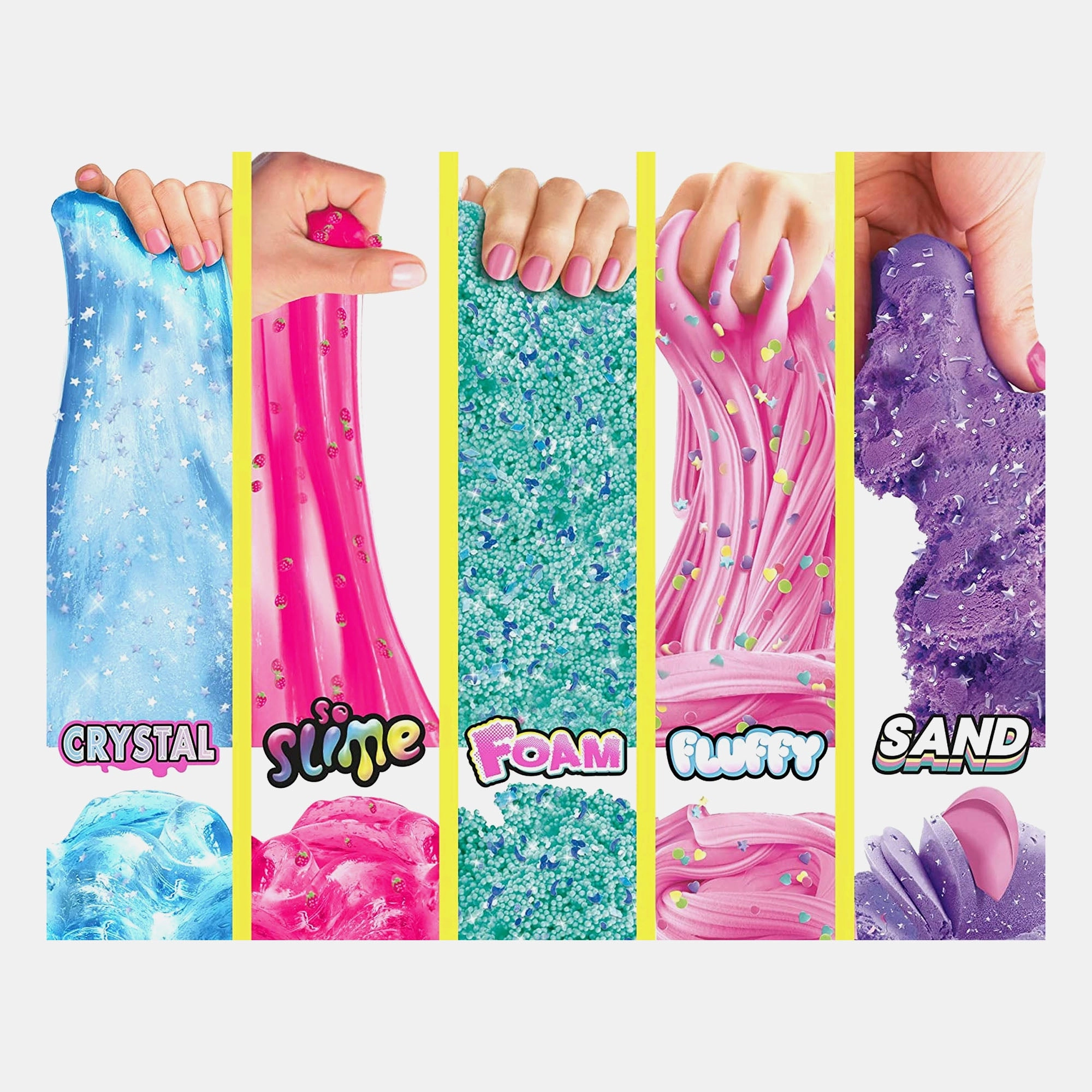 Mix & Match - Polyvinyl Chloride, Slime Compound, Foam, Sand, Plastic 1.86Kg 12pcs.