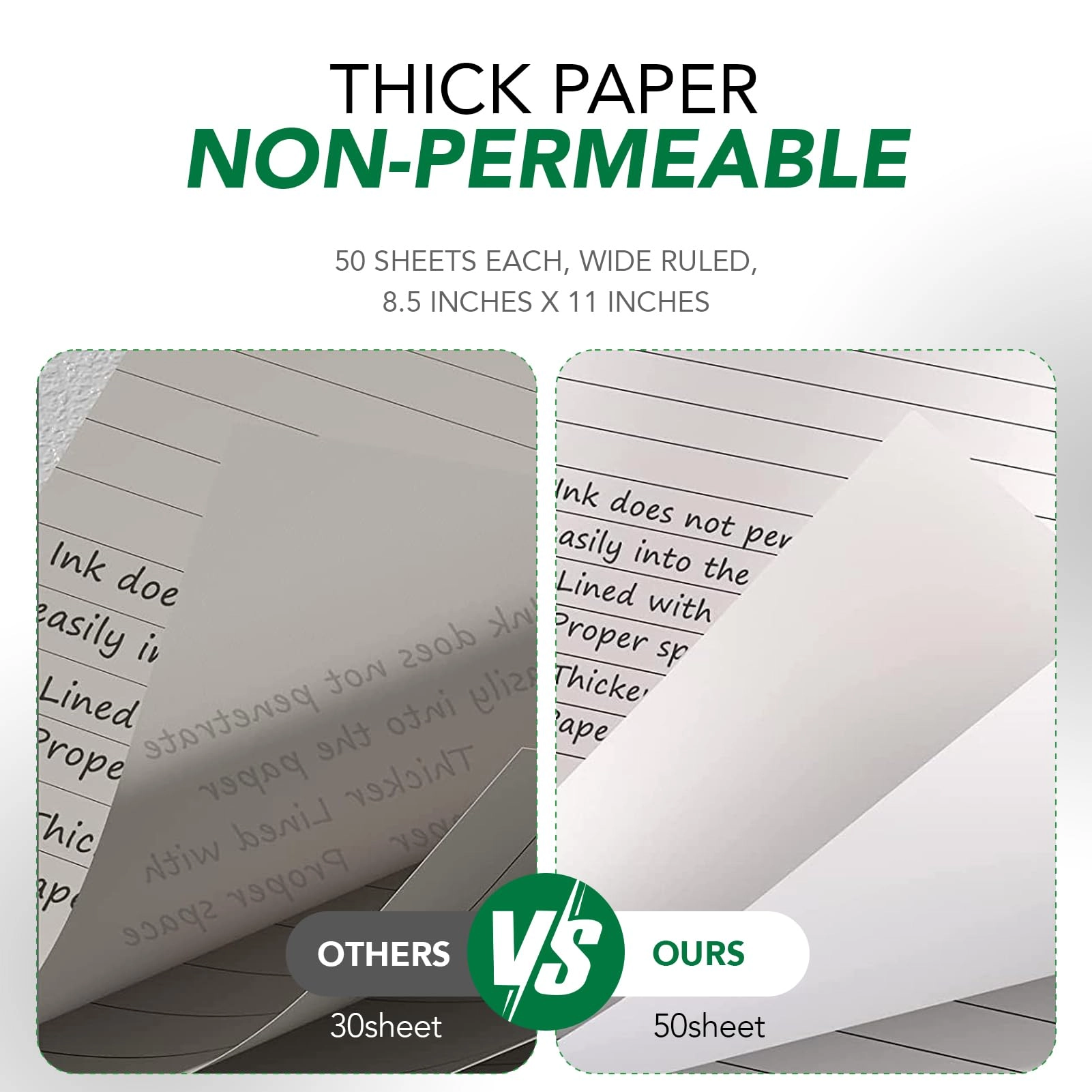 Legal Note pads 8.5-x-11.75-inch - Lined 600 Sheets