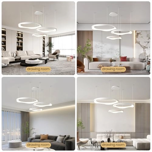 Modern LED Chandelier - 3000K-6000K Dimmable