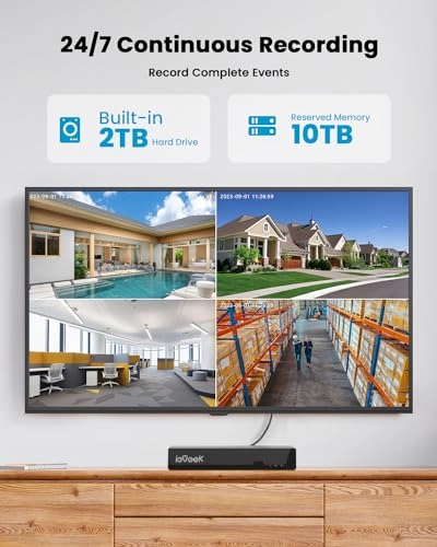 H.265 NVR - 8 Channel 4K 2TB + Home IP Camera - 4x 5MP