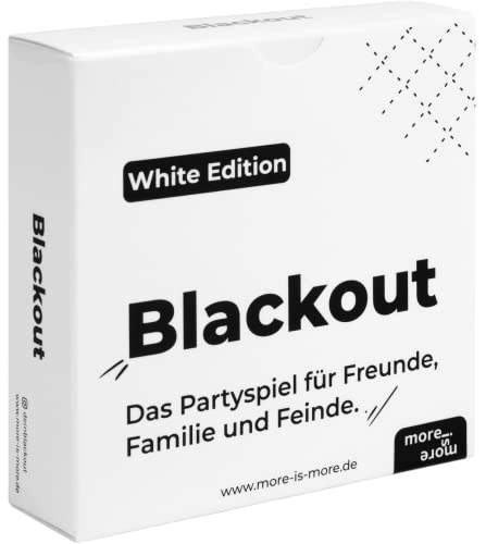 more is more Blackout - White Edition Party Game