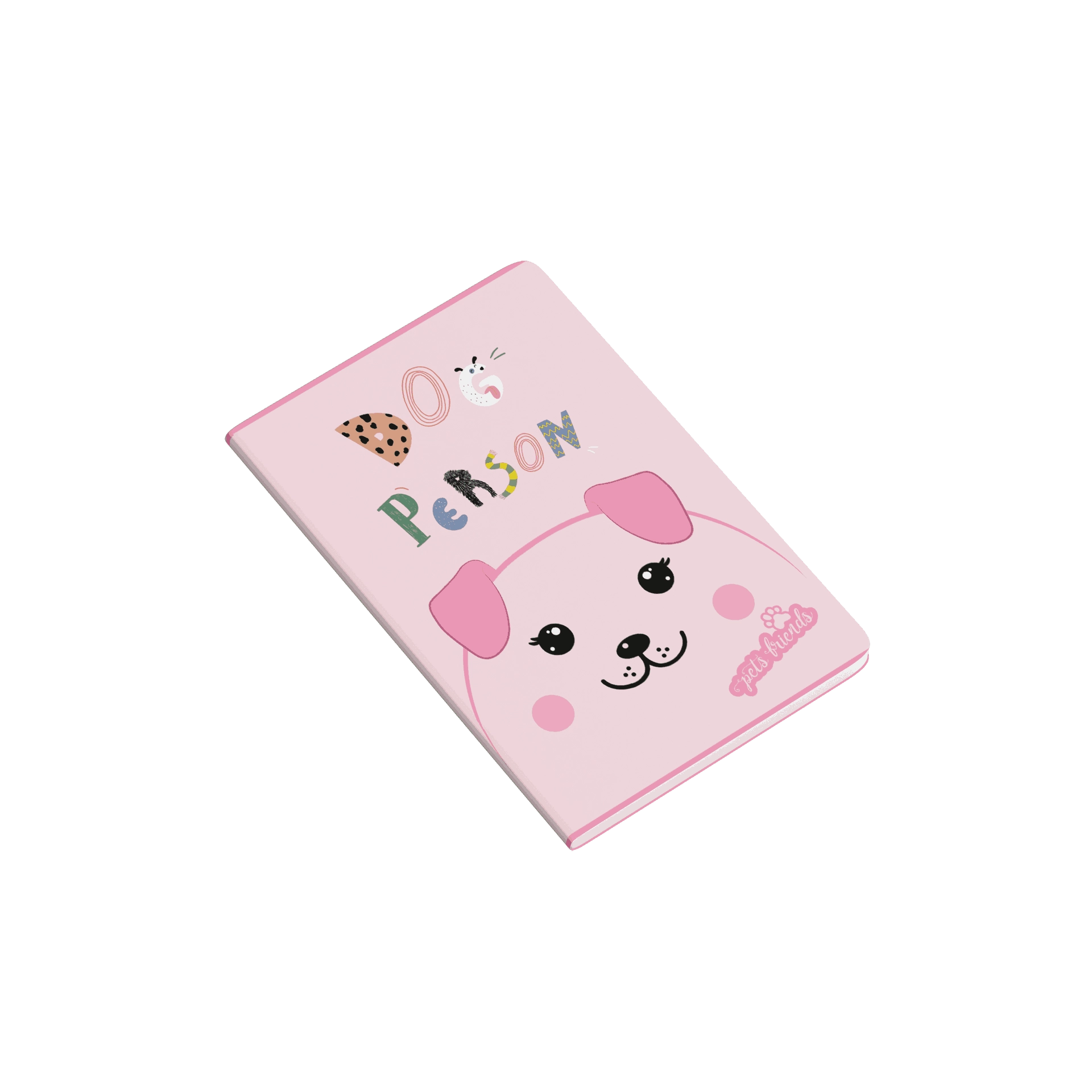 Pets Girls Stapled Notebook A4 Softcover - 80 Sheets