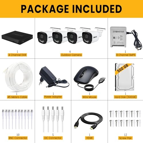 4 Channel 1080P Full HD DVR - 500GB