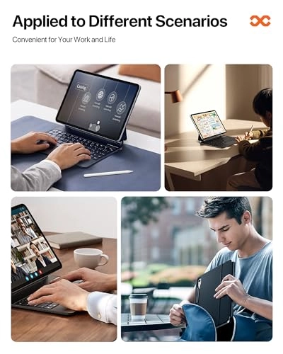 Keyboard Case with Multi-Touch Trackpad for Samsung Tab S10 FE/S9/S9 FE/S8/S7