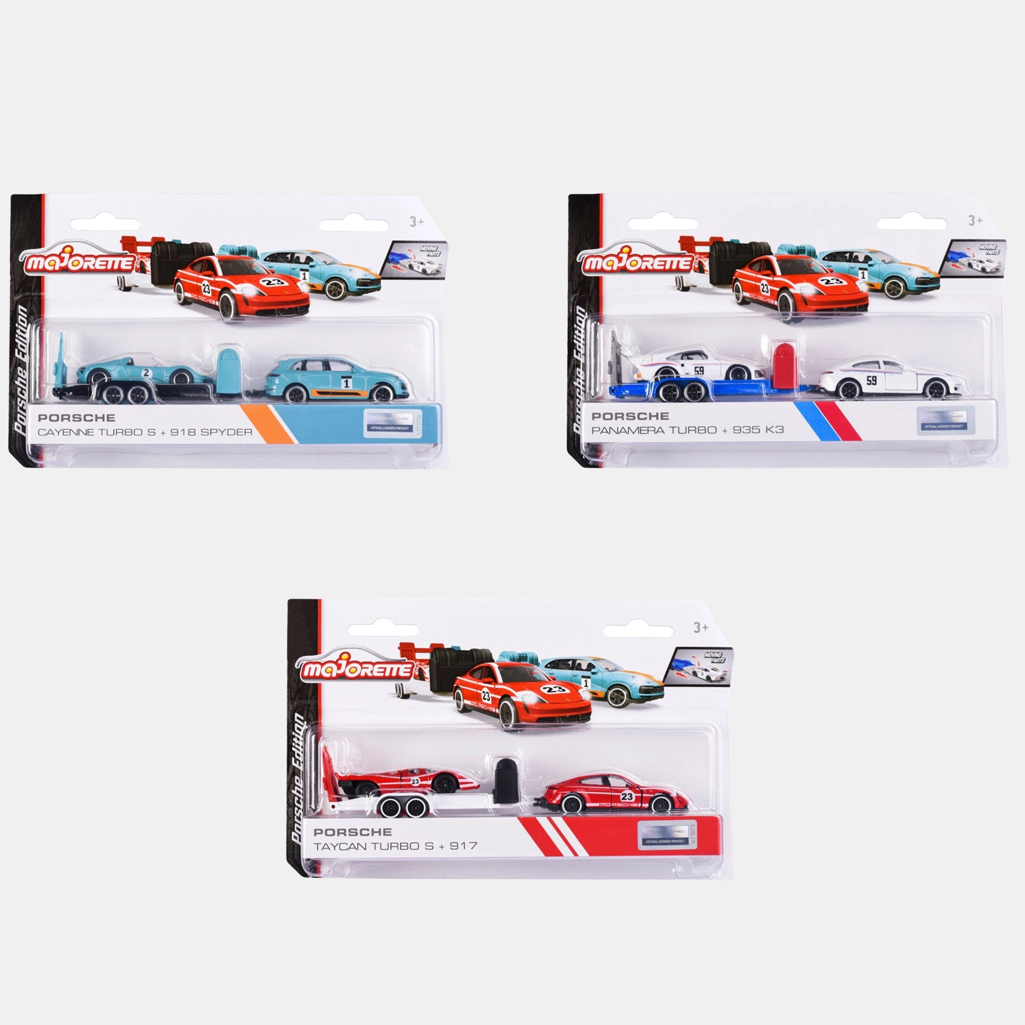 Majorette Race Trailer Set - 3pcs