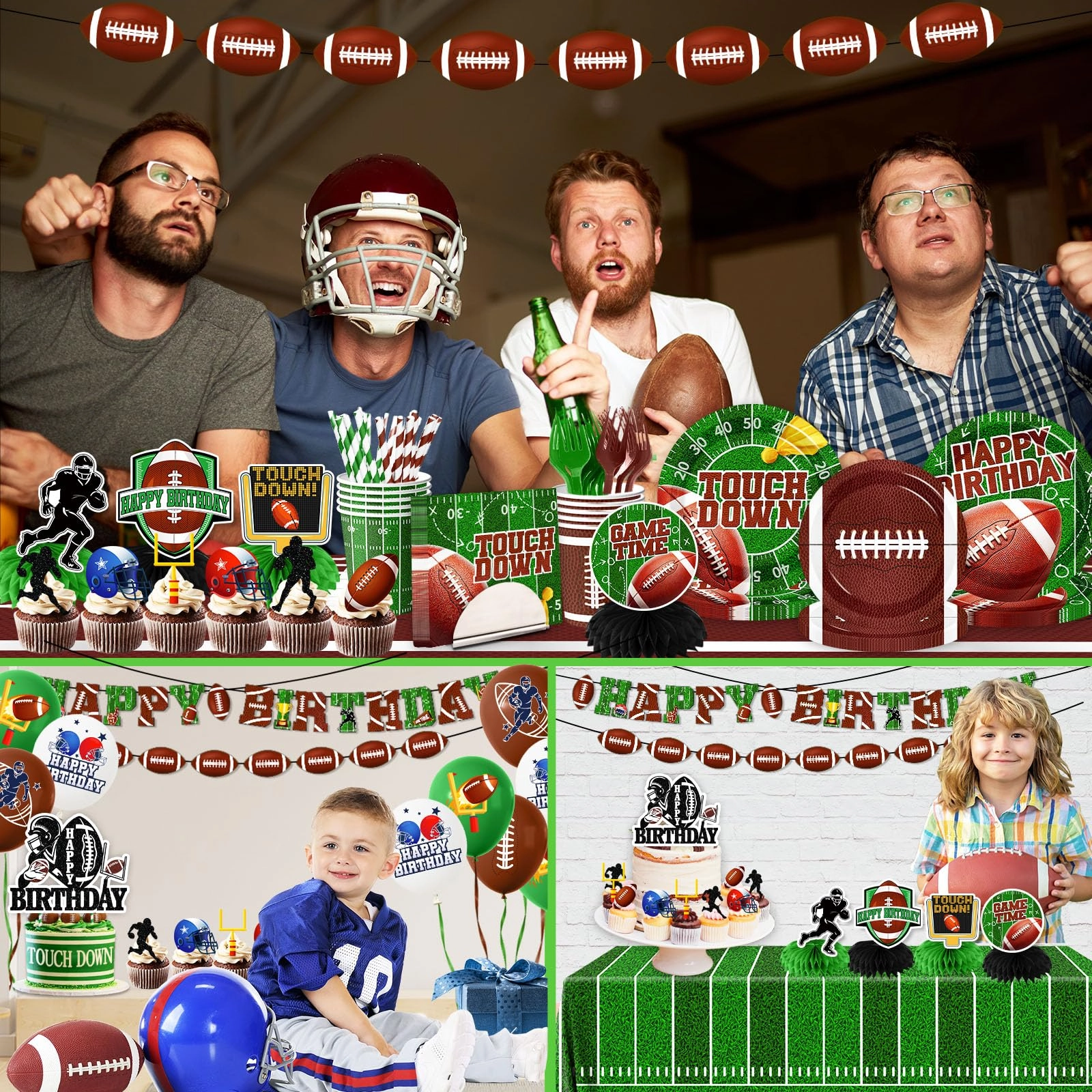 Football Birthday Party Decorations - 191Pcs Birthday