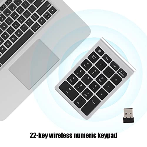 Wireless Numeric Keypad - 22 Keys 2.4G USB