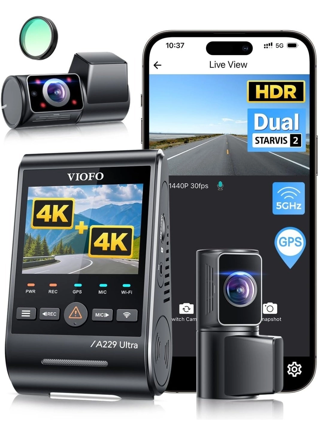 VIOFO A229 Ultra - 2160p+2160p+1080p