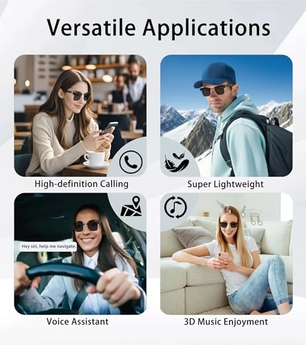 AI Smart Glasses - 116 Languages Bluetooth 5.4 UV400