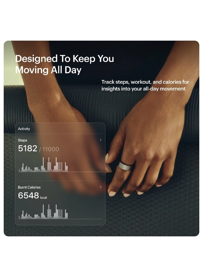 Ring AIR - Size 9 Space Silver 6 Days Battery Life