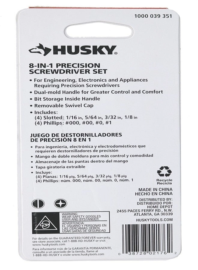 1000-039-351 Slotted and Phillips Screwdriver Set (8 Pcs)