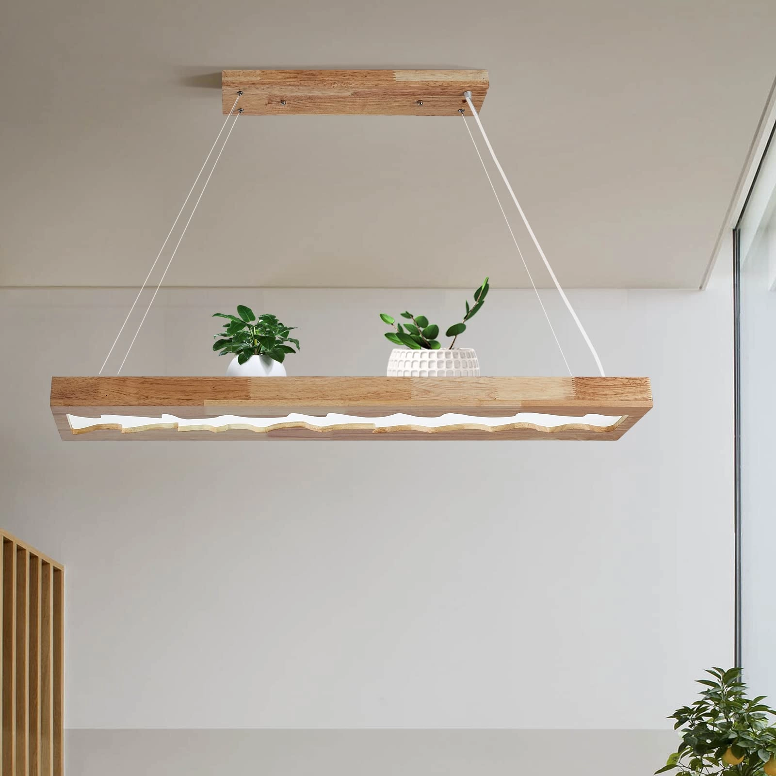 minifair LED Wooden Pendant Light - 100CM