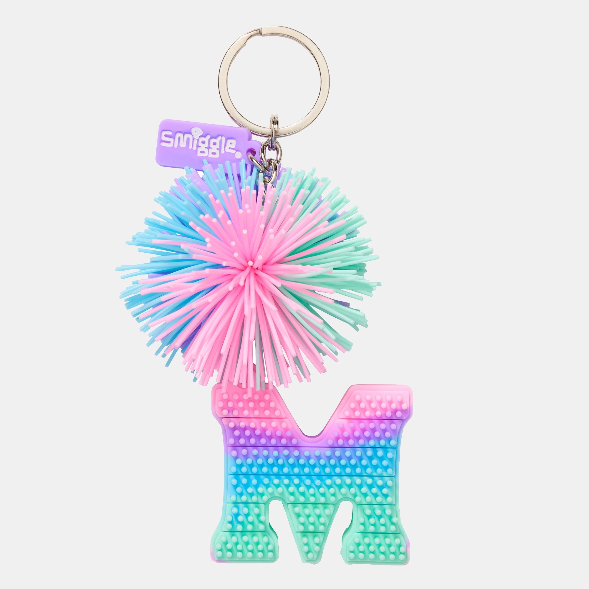 Alphabet Keyring - Pastel Pom Pom
