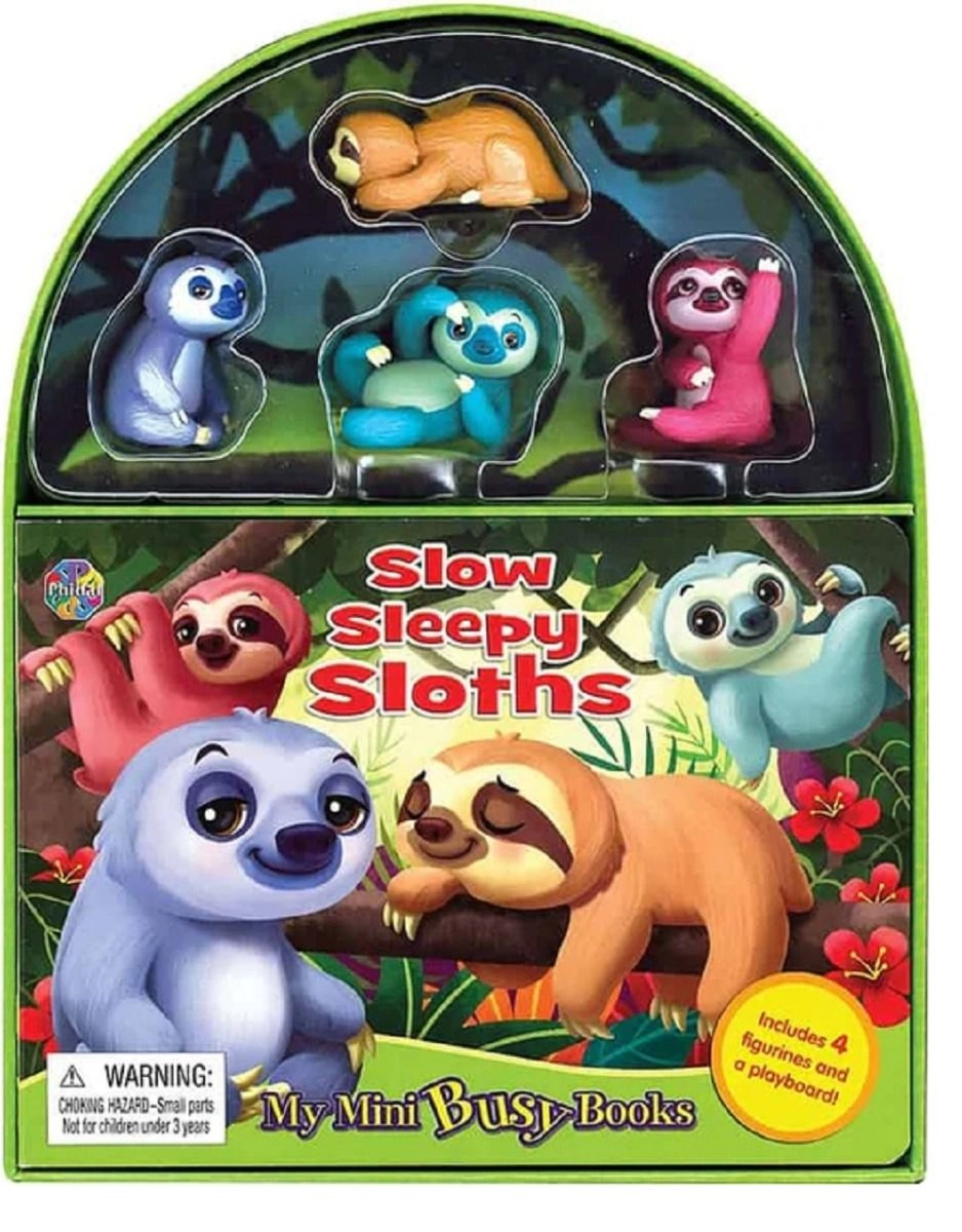 Phidal Slow Sleepy Sloths My Mini Busy Board Book - 3 years+