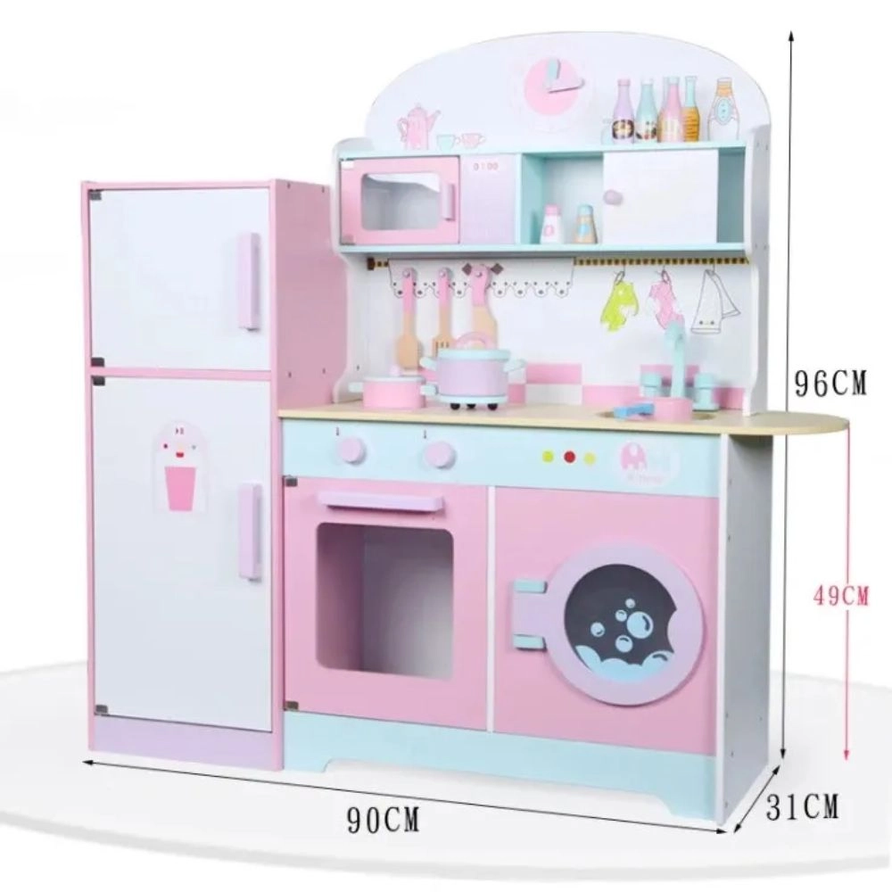 Kids Wooden Fridge Kitchen Playset (GB-MSN18023)