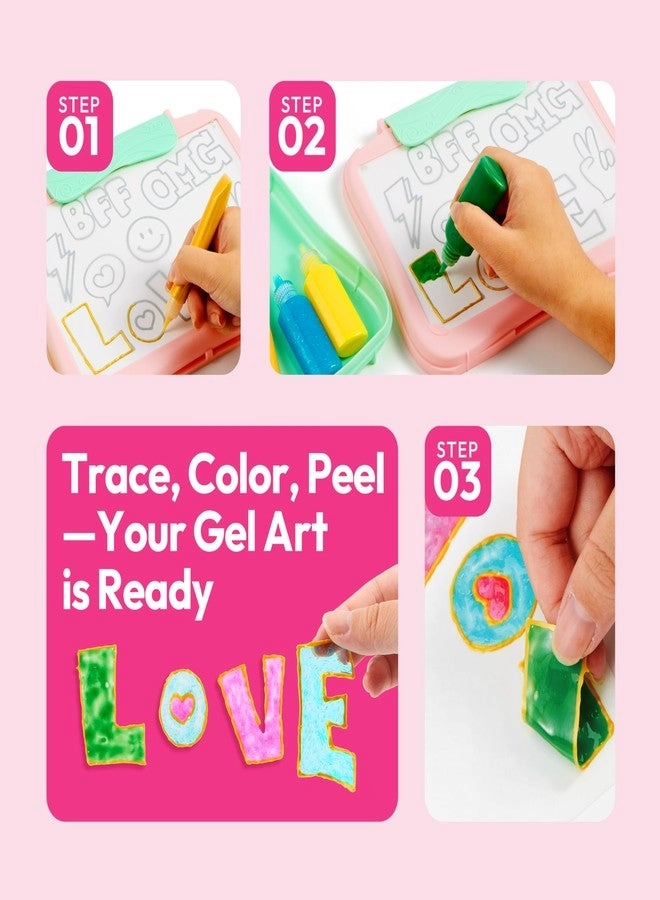 Gel Art Drawing Board - 4 Filling Pens 2 Tracing Pens