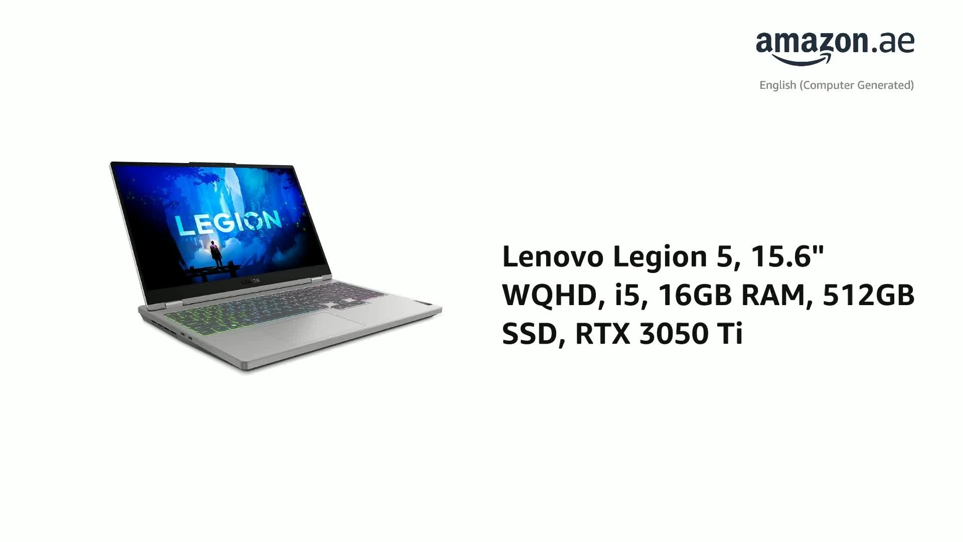 Legion 5 82RC008NAX - 15.6'' Core i5-12500H 16GB DDR5 512GB SSD