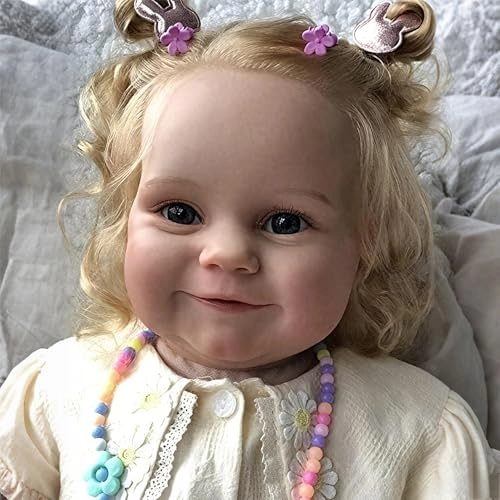 Maddie Reborn Doll - 24 inch 60 cm Rooted Blonde Hair Ages 3 months+