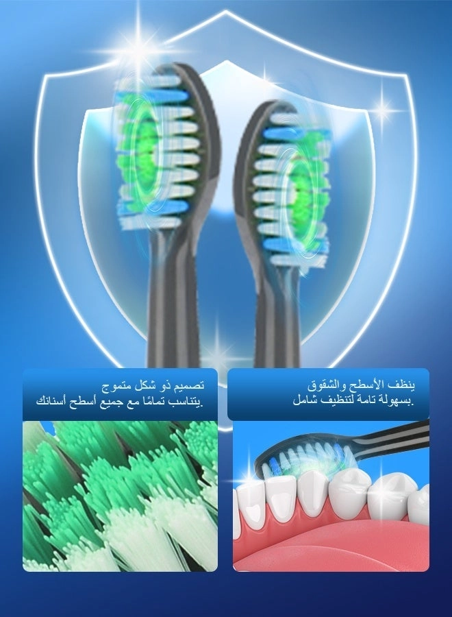 YWD-TB36-WH - 40000 VPM 4 Brush Heads USB Wireless Charging