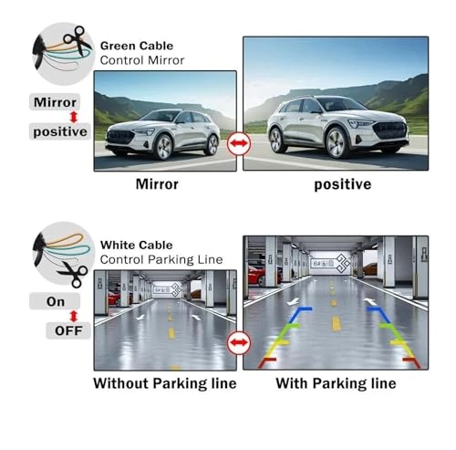 Intelligent Dynamic Trajectory Car Rear View Camera - Night Vision Wire 4K AHD 1080P