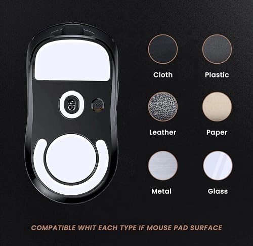 SmoothGlide PTFE Rounded Replacement Mouse Skates - White G Pro X 2