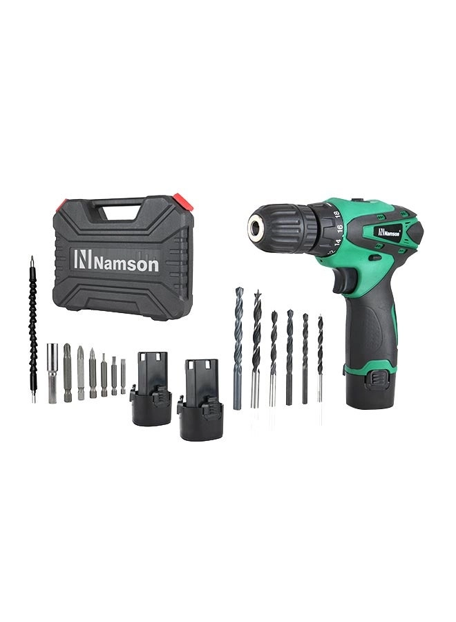 NAMSON Cordless Drill Set - Green/Black