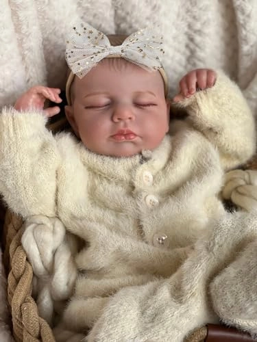 Reborn Baby Doll - 24 Inch Hand-Rooted Hair Ages 3+