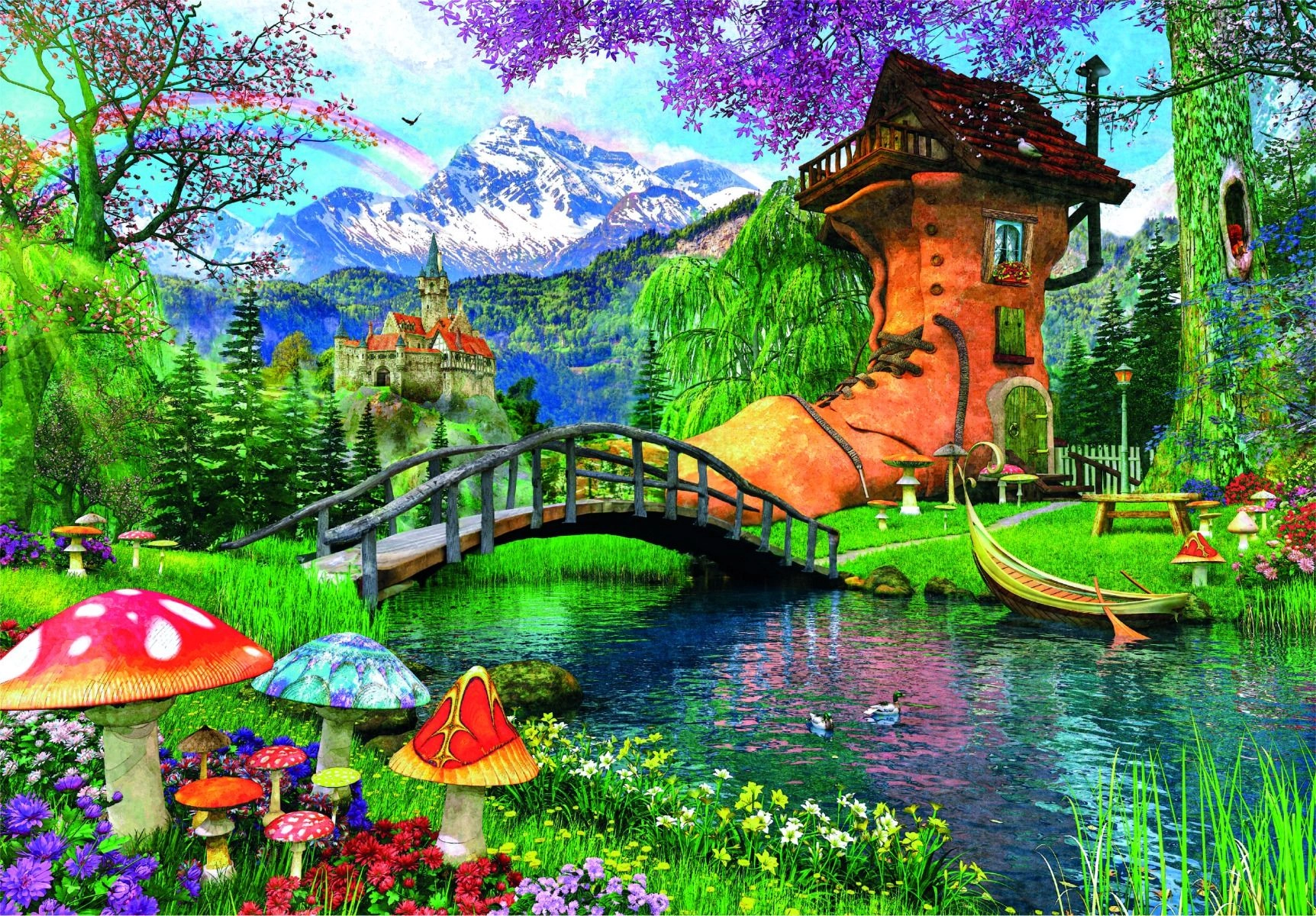 Old Shoe House Puzzle (527-35522) - 500 pcs