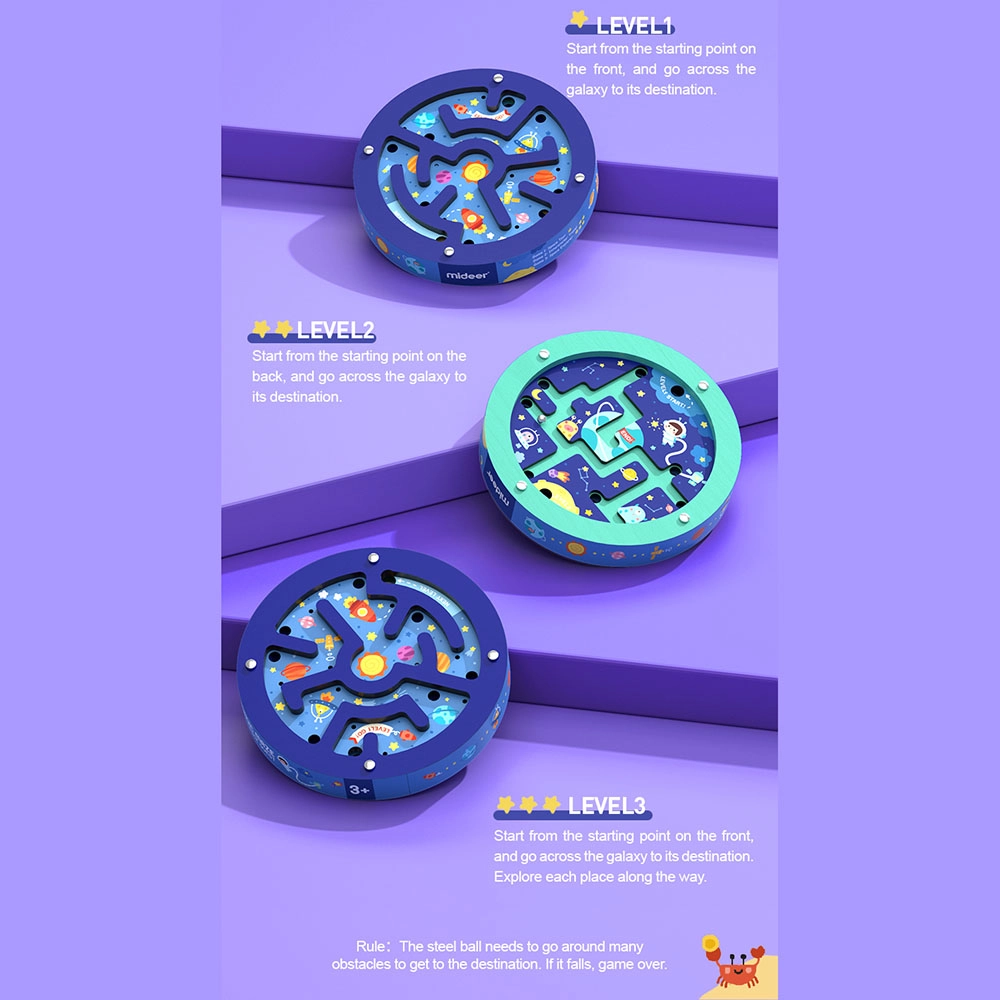 Double Sided Steel Ball Maze - Suitable for 3 years and above Ideal travel toy