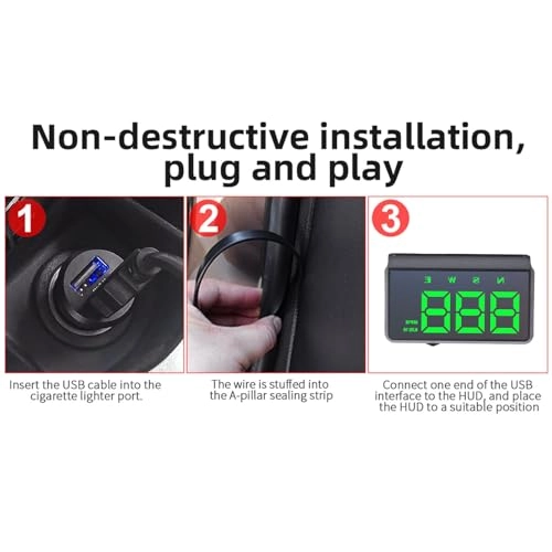 HUD Display - GPS Speedometer Auto Brightness