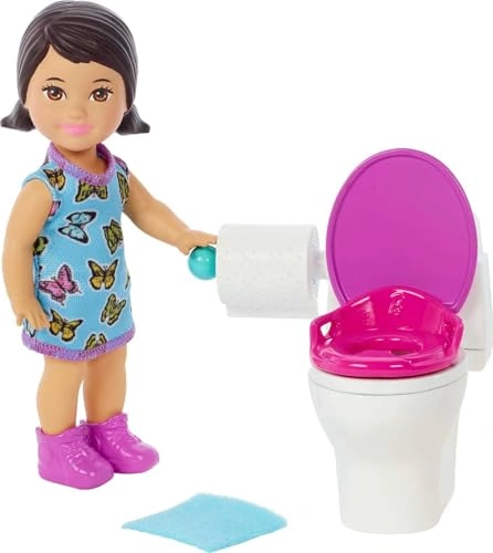 Babysitters Inc. Toddler Doll Set - Small Doll Toilet and 5 Themed Pieces Ages 3+