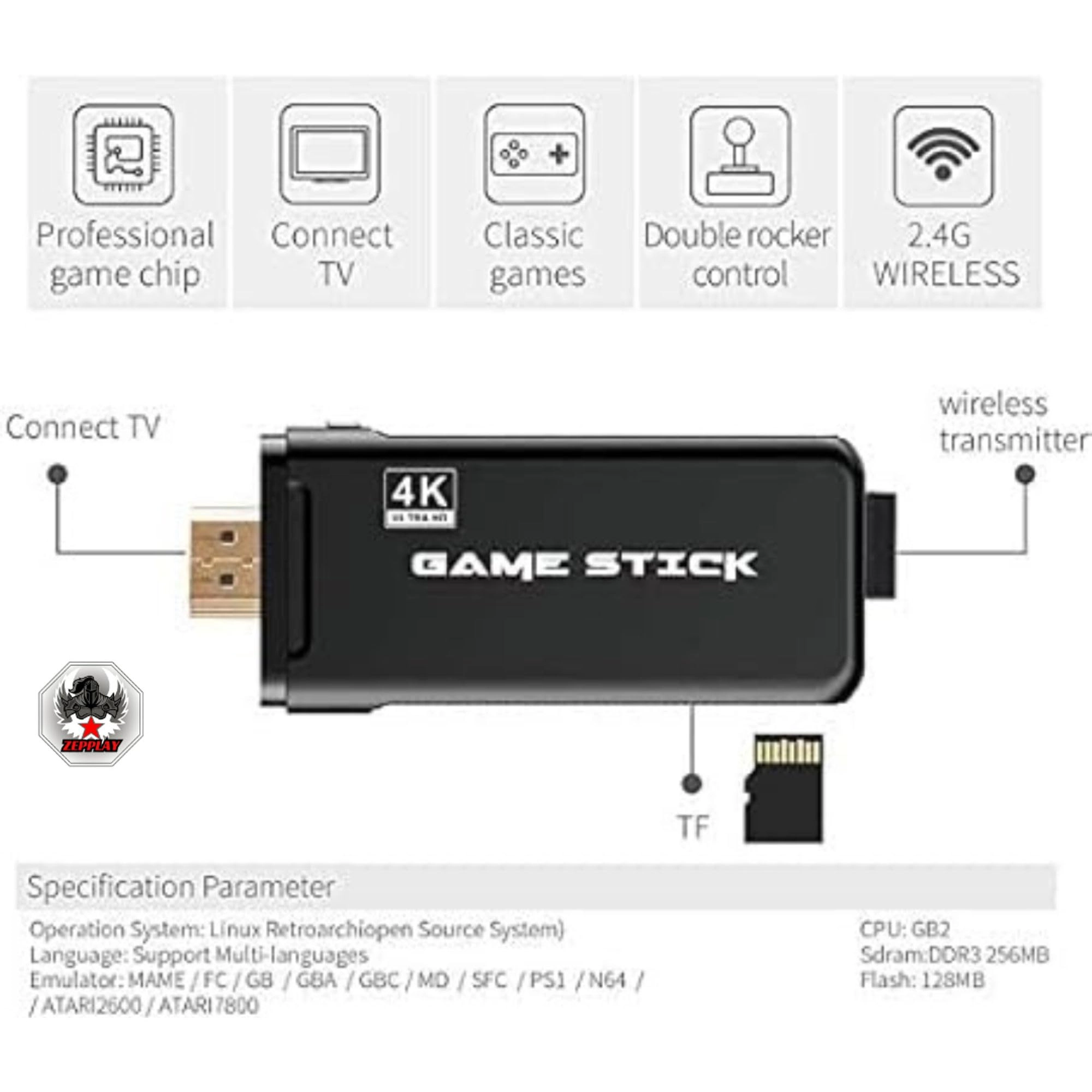Retro Game Stick - 64GB