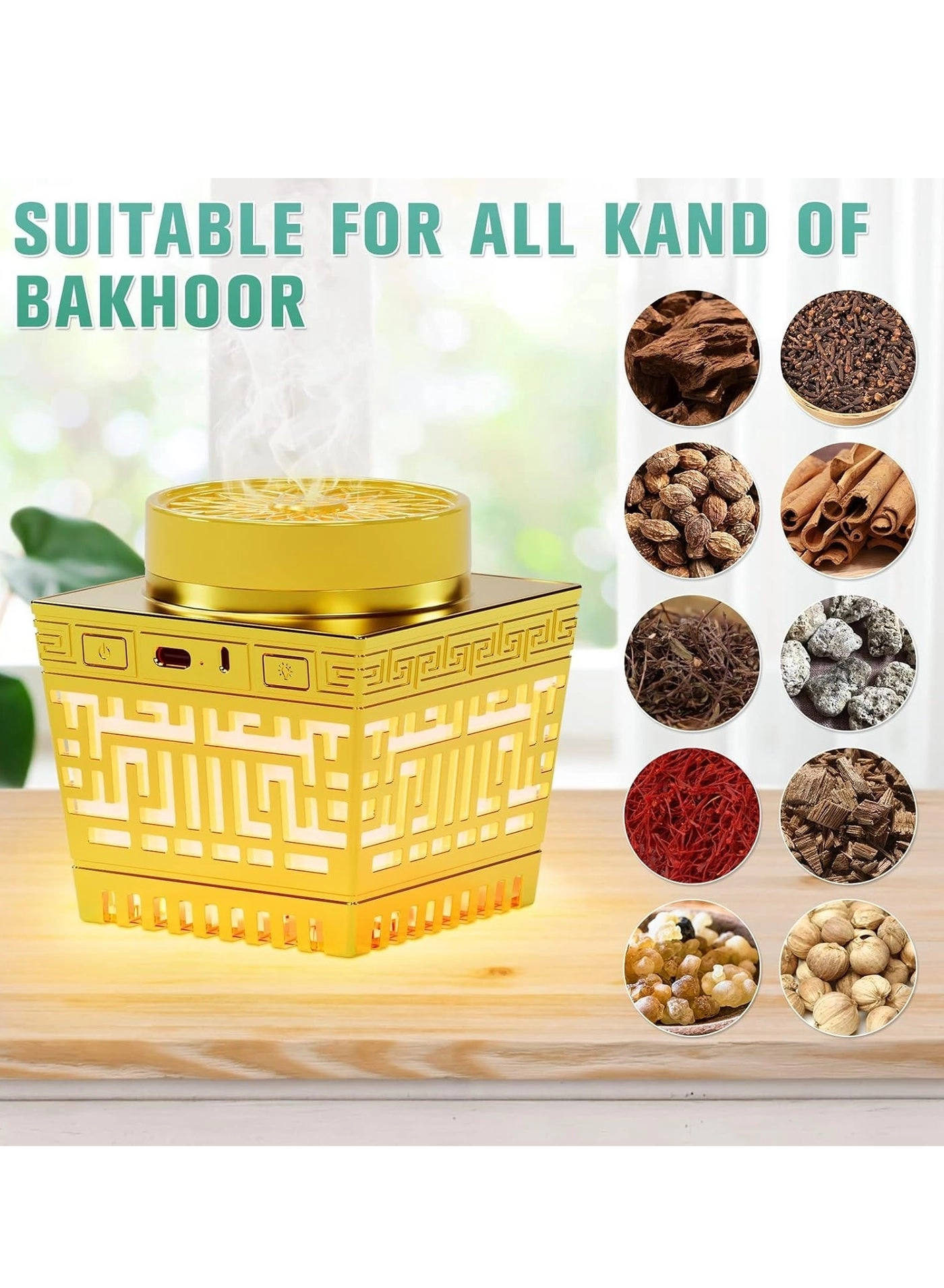 Quran Speaker & Mini Incense Burner Bakhoor - Bluetooth Remote Control 114 Quran Chapters