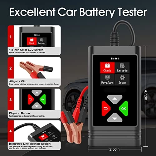 Car Battery Tester - 12 Volts