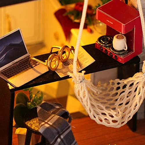 DIY Miniature Dollhouse Kit - Wooden LED Lights