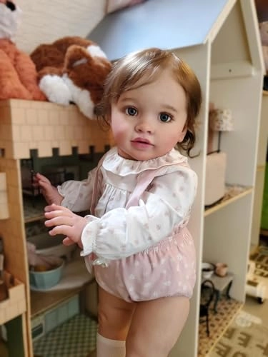 Reborn Baby Doll - 24 Inch Hand-Rooted Hair Ages 3+