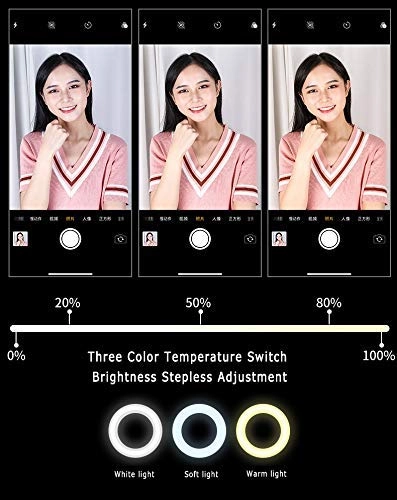 LED ring light - 3300-6000K Silver dimmable