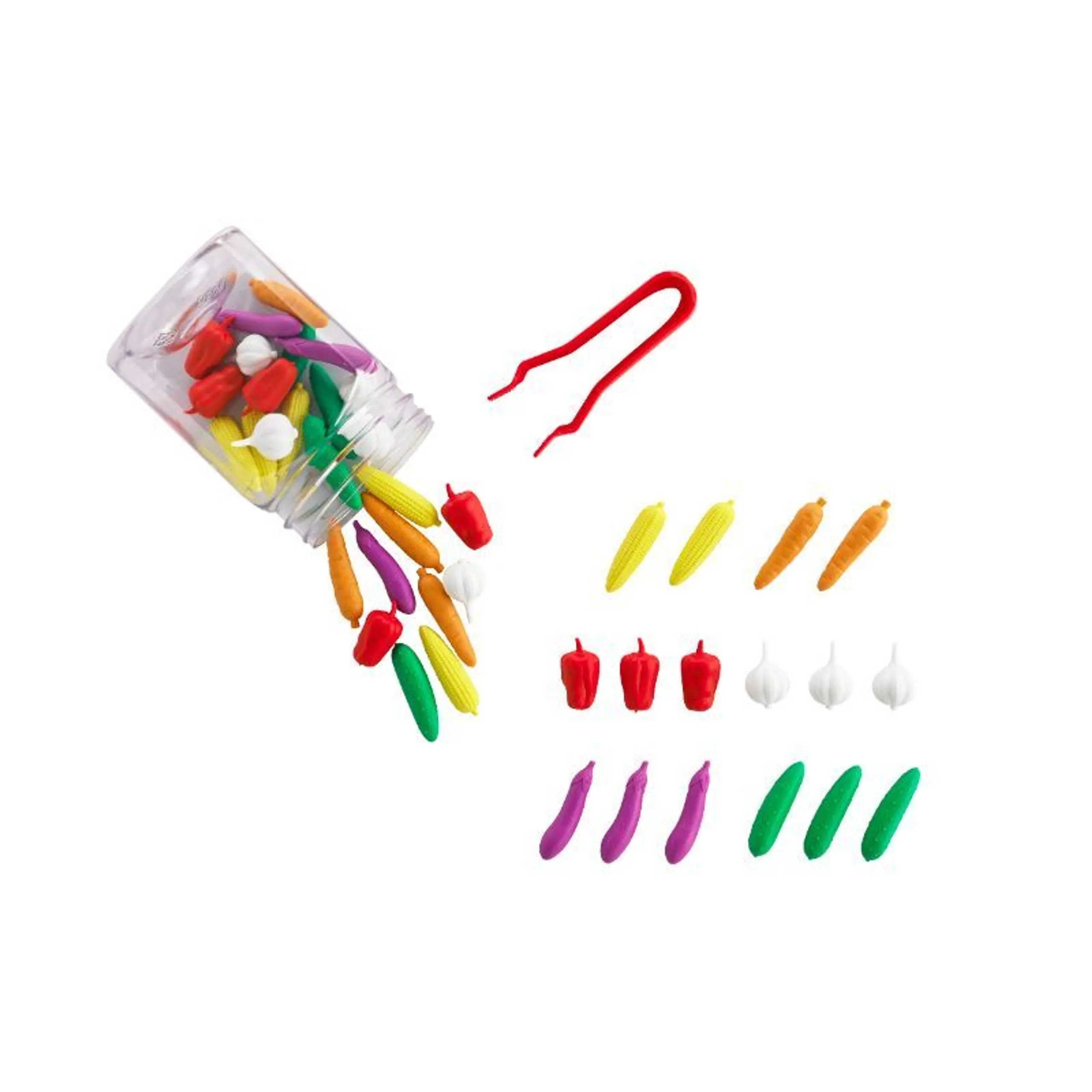 edxeducation Vegetable Counters - Suitable for 3 years & above